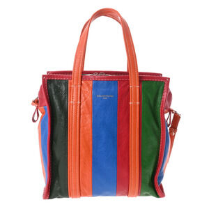 BALENCIAGA Bazaar Shopper Multicolor Calfskin Tote Bag
